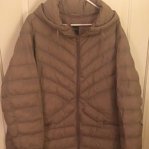 Mauve colored Lane Bryant lightweight puffer